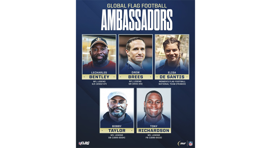NFL AND IFAF ANNOUNCE GLOBAL FLAG FOOTBALL AMBASSADORS
